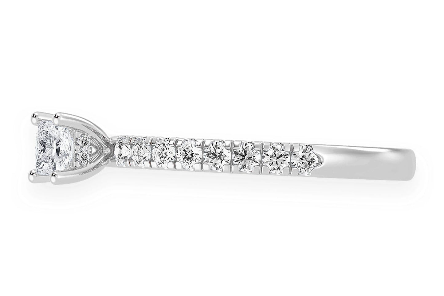 THINN - .25CT PRINCESS CUT - DIAMOND ENGAGEMENT RING
