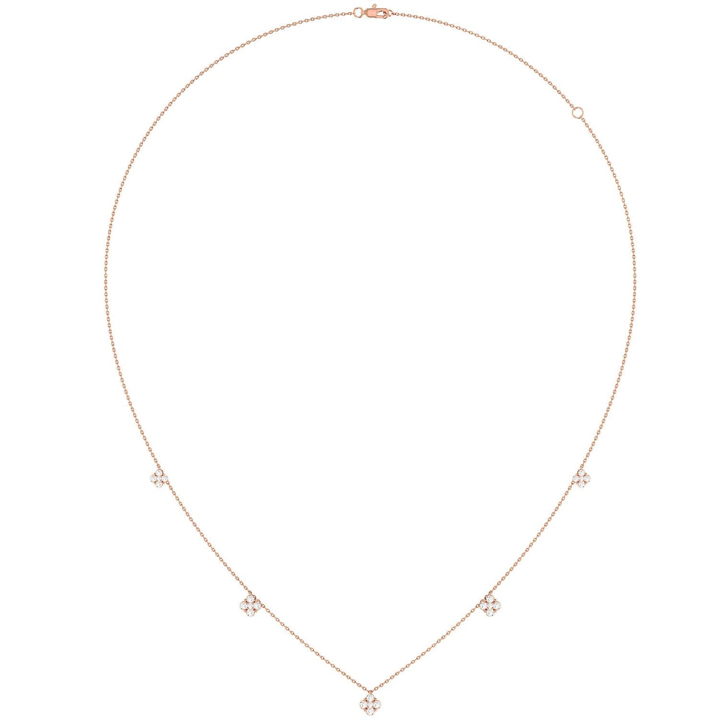 COLIER CLOVER DIAMOND STATION AUR MASIV DE 14K 0.45CT