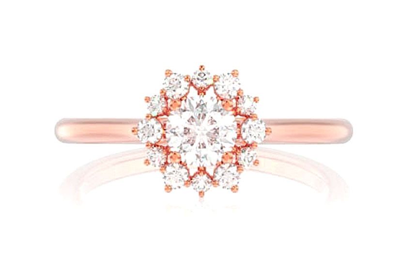 0.45CTW FLOWER BURST - DIAMOND ENGAGEMENT RING