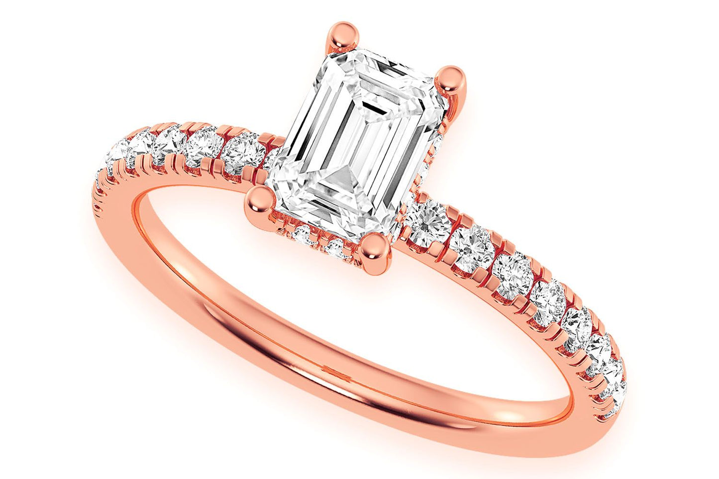 THINN - 0.75CT EMERALD CUT SOLITAIRE - DIAMOND ENGAGEMENT RING