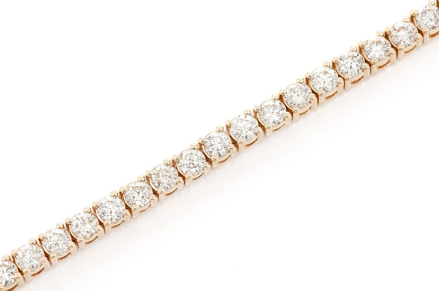 10PT PRONG SET DIAMOND TENNIS BRACELET 14K SOLID GOLD 4.50CTW