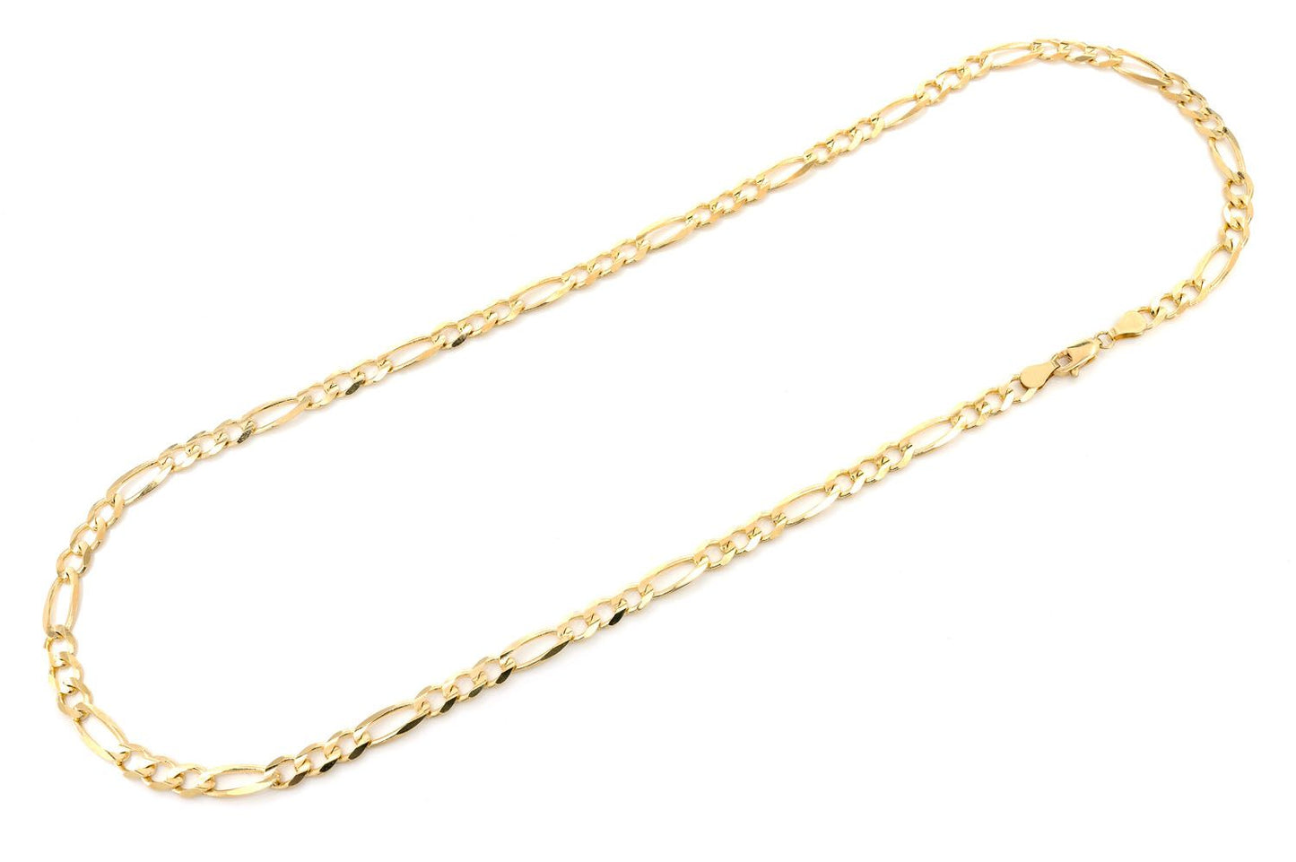 6MM FIGARO CHAIN 14K SOLID GOLD