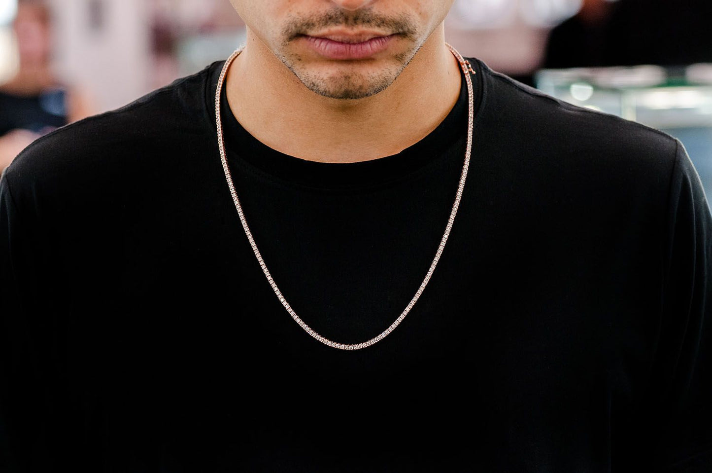 3PT PRONG SET DIAMOND TENNIS NECKLACE 14K SOLID GOLD 6.50CTW