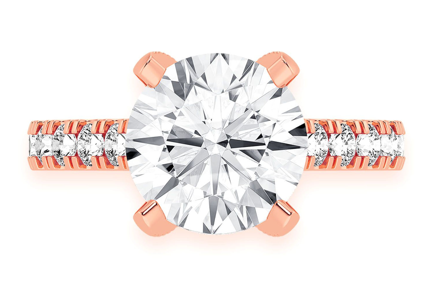 THINN - 3.00CT ROUND DIAMOND - DIAMOND ENGAGEMENT RING