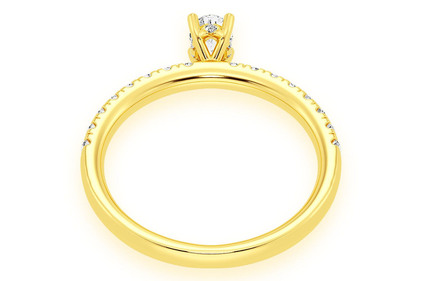 THINN - .25CT OVAL - DIAMOND ENGAGEMENT RING