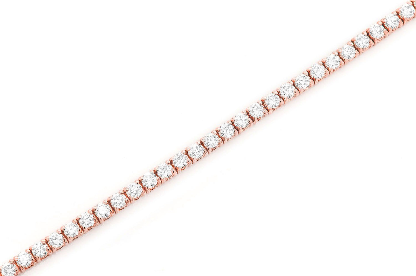 5PT PRONG SET DIAMOND TENNIS BRACELET 14K SOLID GOLD 3.00CTW