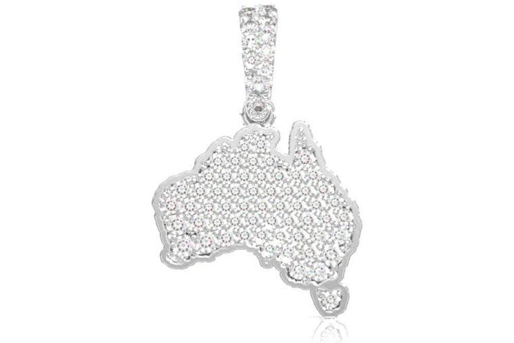 PANDANT CU DIAMANTE AUSTRALIANE, AUR MASIV DE 14K, 0.35CTW