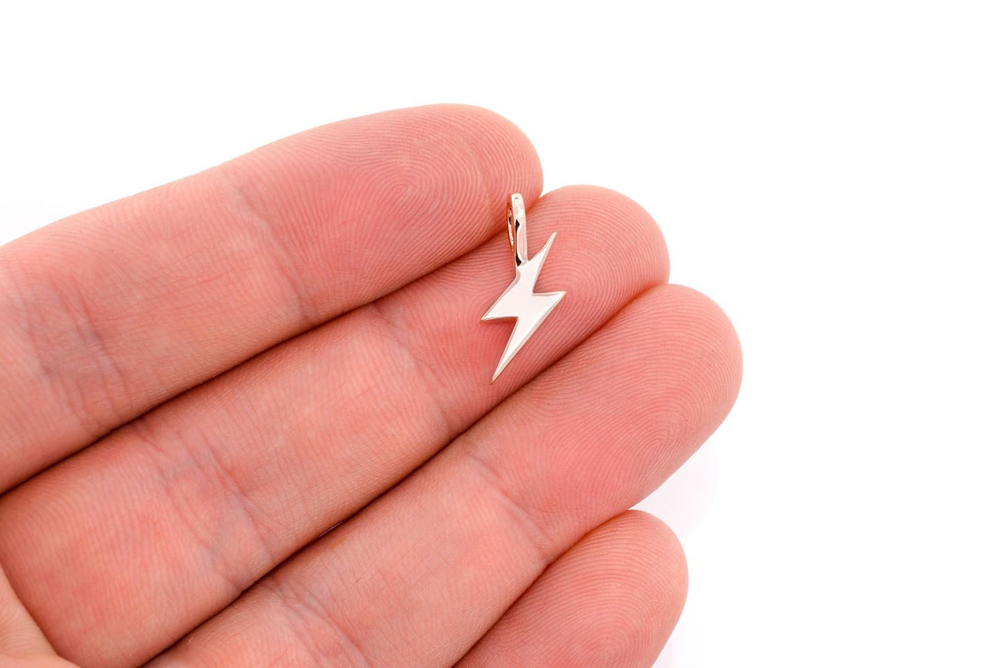 LIGHTNING BOLT EMOJI PENDANT 14K SOLID GOLD