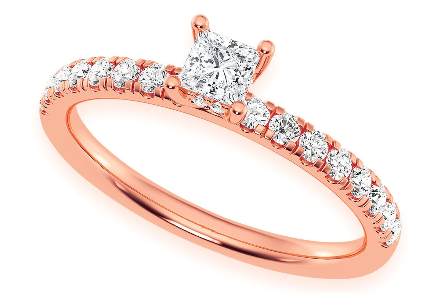 THINN - .25CT PRINCESS CUT - DIAMOND ENGAGEMENT RING
