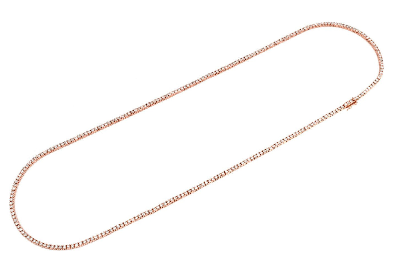 COLIER TENIS CU 2 VÂRFURI, AUR MASIV DE 14K, 5.50 CT