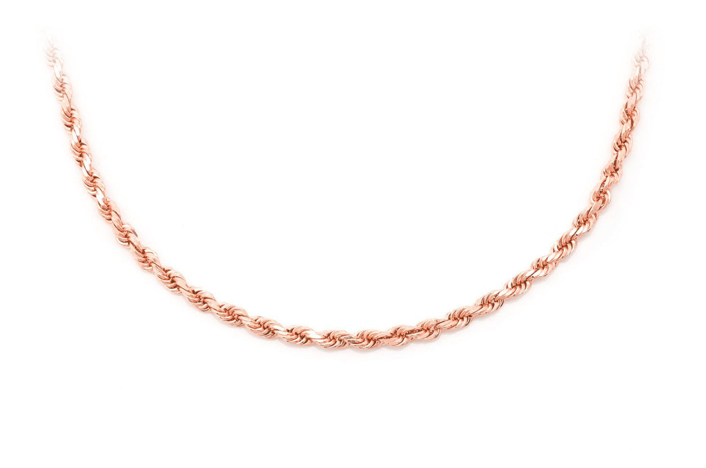 2.5MM ROPE 14K SOLID GOLD CHAIN