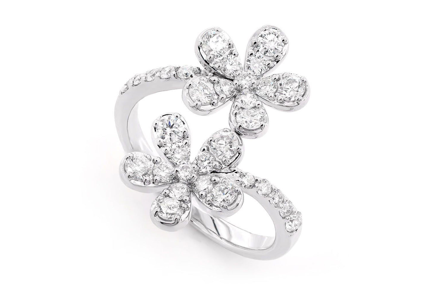 INEL CU DIAMANT DAISY, AUR MASIV DE 14K, 1.00CTW