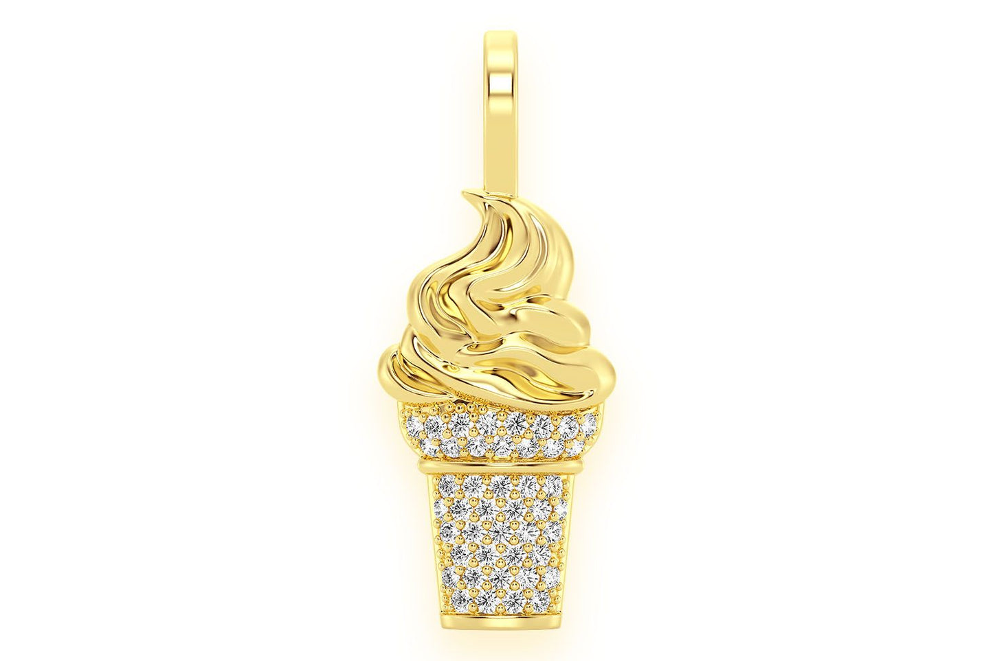 PANDANT CU DIAMANT, ÎNGHEȚATĂ, AUR MASIV DE 14K, 0,15 CT