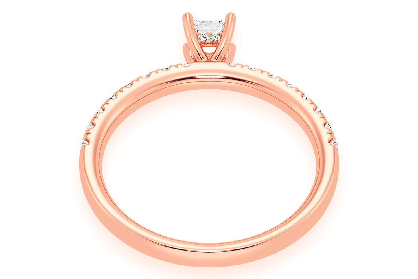 THINN - .25CT PRINCESS CUT - DIAMOND ENGAGEMENT RING