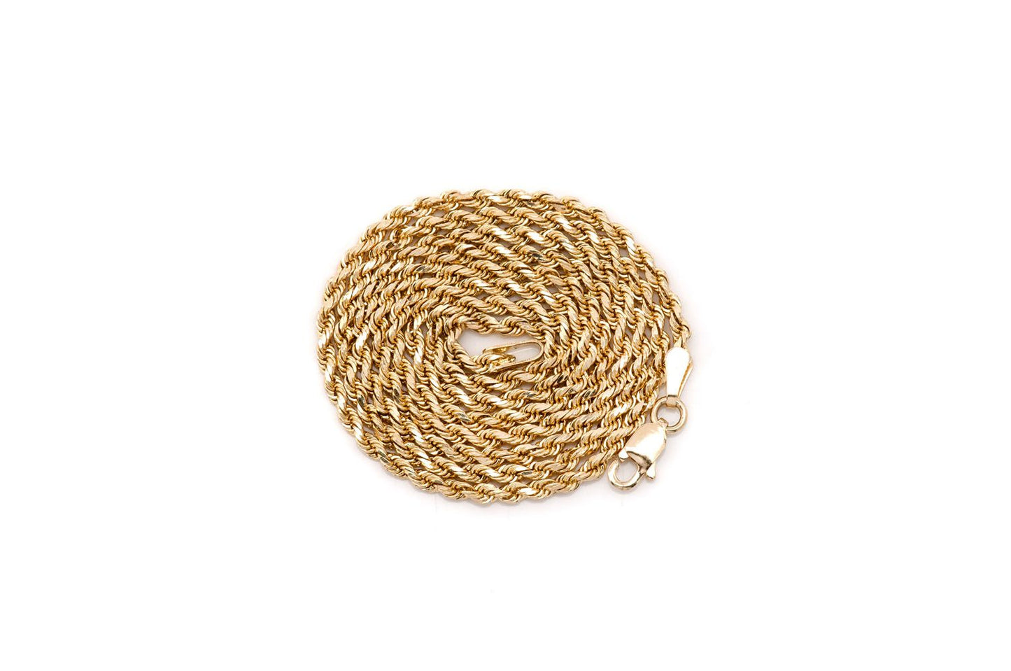 2MM ROPE 14K SOLID GOLD CHAIN