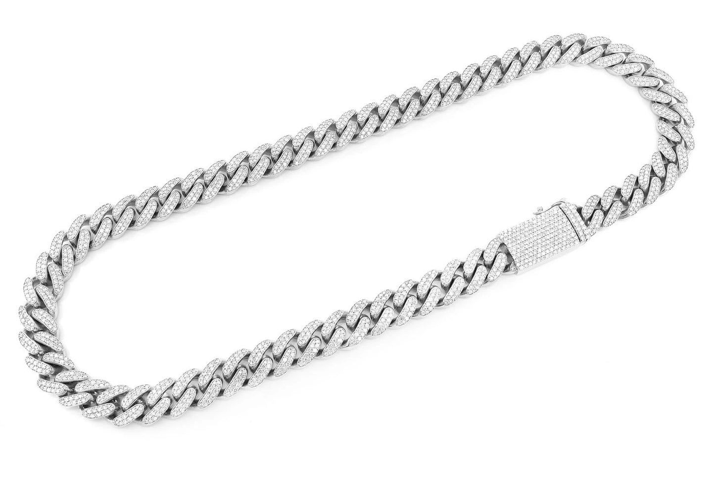 14MM MIAMI CUBAN LINK DIAMOND NECKLACE 14K SOLID GOLD 24.00CTW