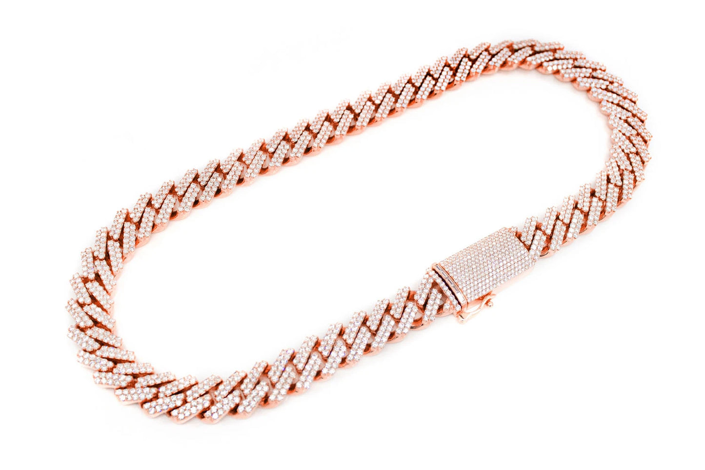 16MM RAISED CUBAN DIAMOND NECKLACE 14K SOLID GOLD 33.00CTW