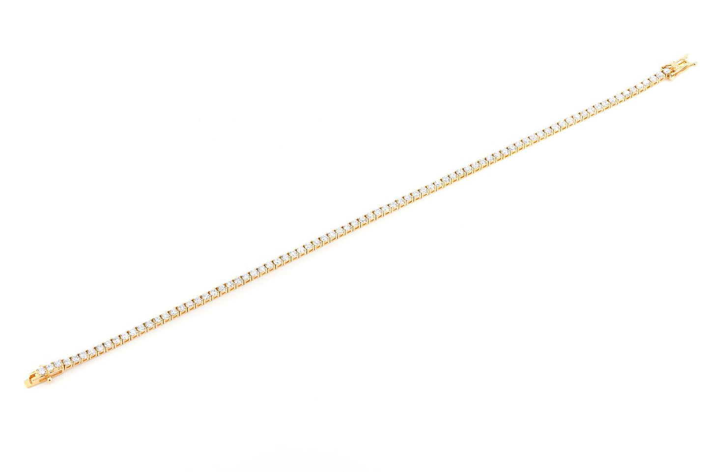 6PT PRONG SET DIAMOND TENNIS BRACELET 14K SOLID GOLD 4.60CTW