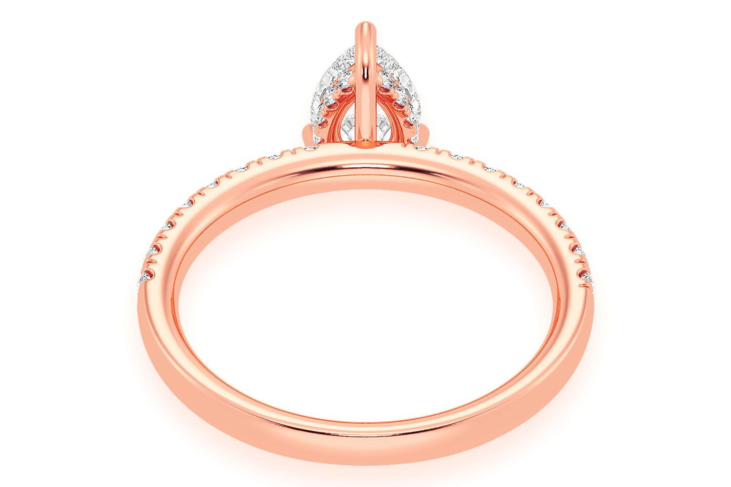 THINN - 0.75CT SOLITAIRE PEAR SHAPE - DIAMOND ENGAGEMENT RING