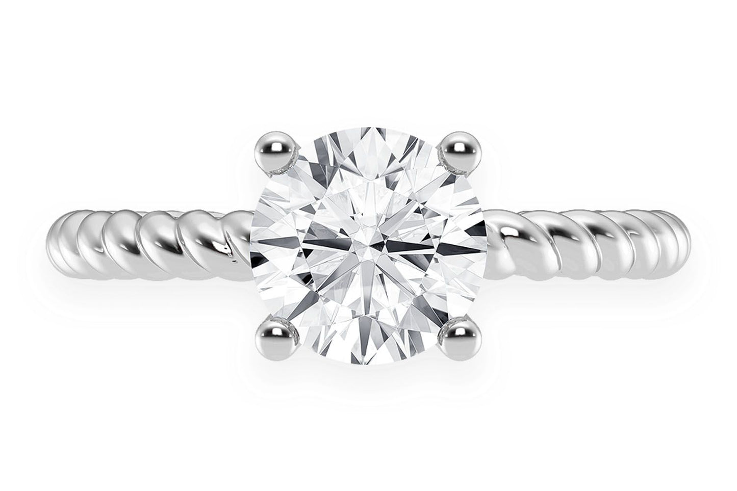 1.25CT ROUND - TWIST BAND - DIAMOND ENGAGEMENT RING