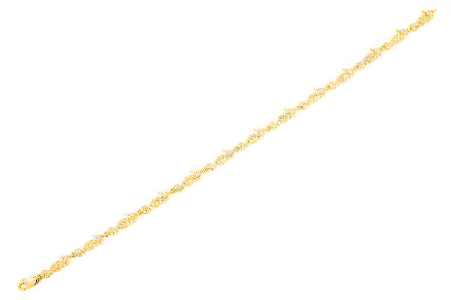 SEAHORSE ETERNITY DIAMOND BRACELET 14K SOLID GOLD 1.35CTW