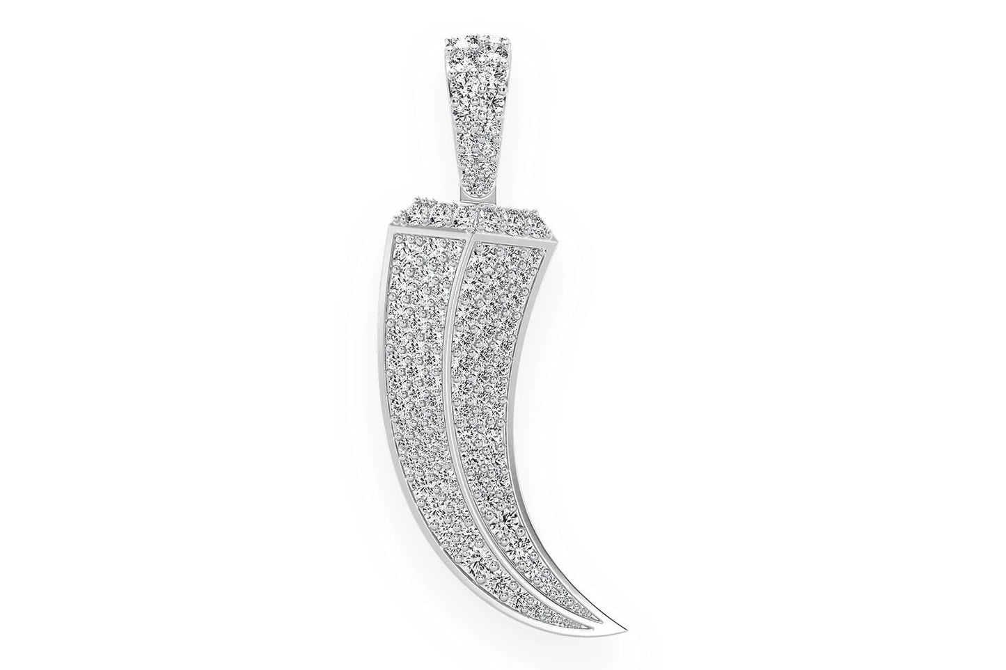 ROMAN CLAW DIAMOND PENDANT 14K SOLID GOLD 1.50CTW