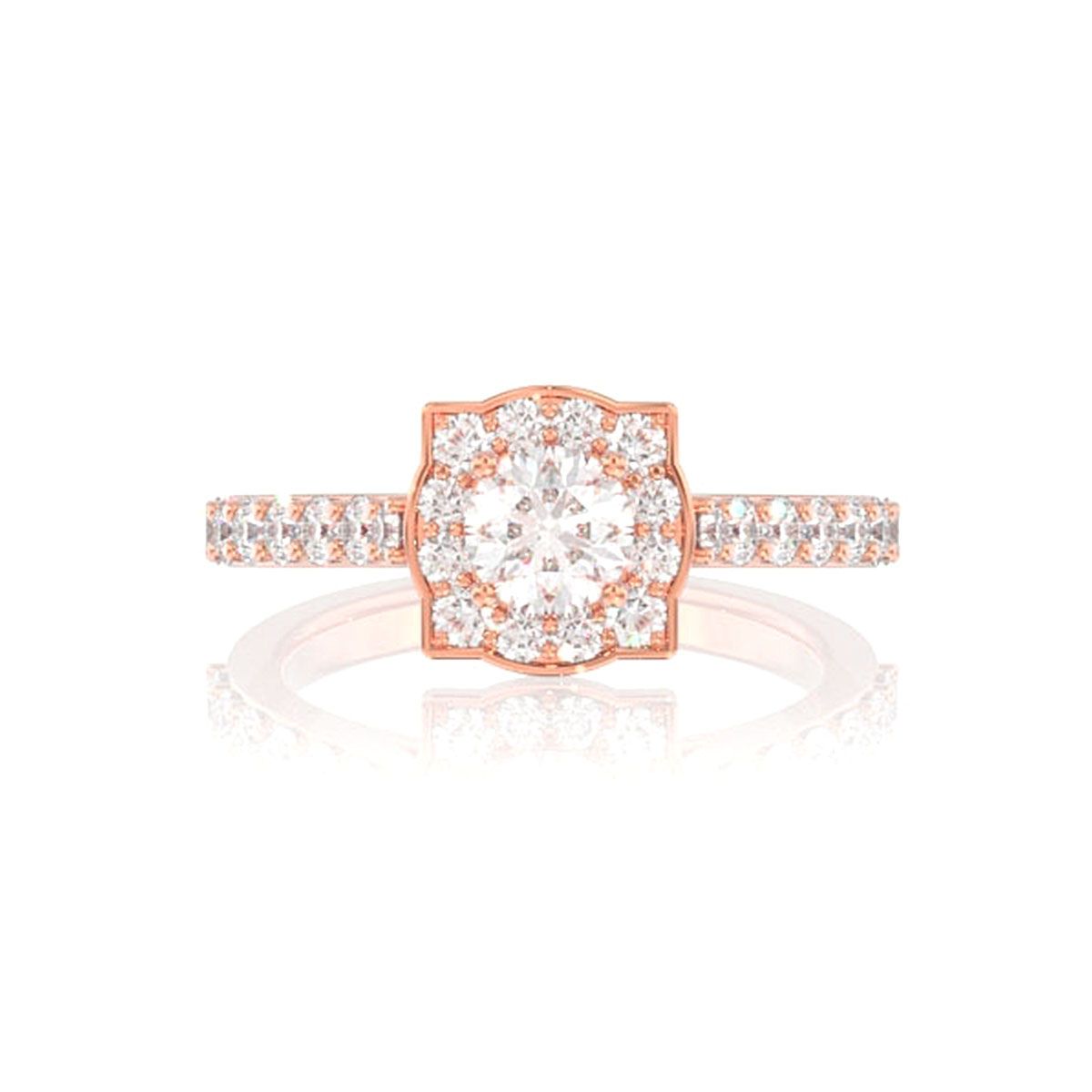 1.00CTW DOUBLE LAYER UNDER HEART - DIAMOND ENGAGEMENT RING