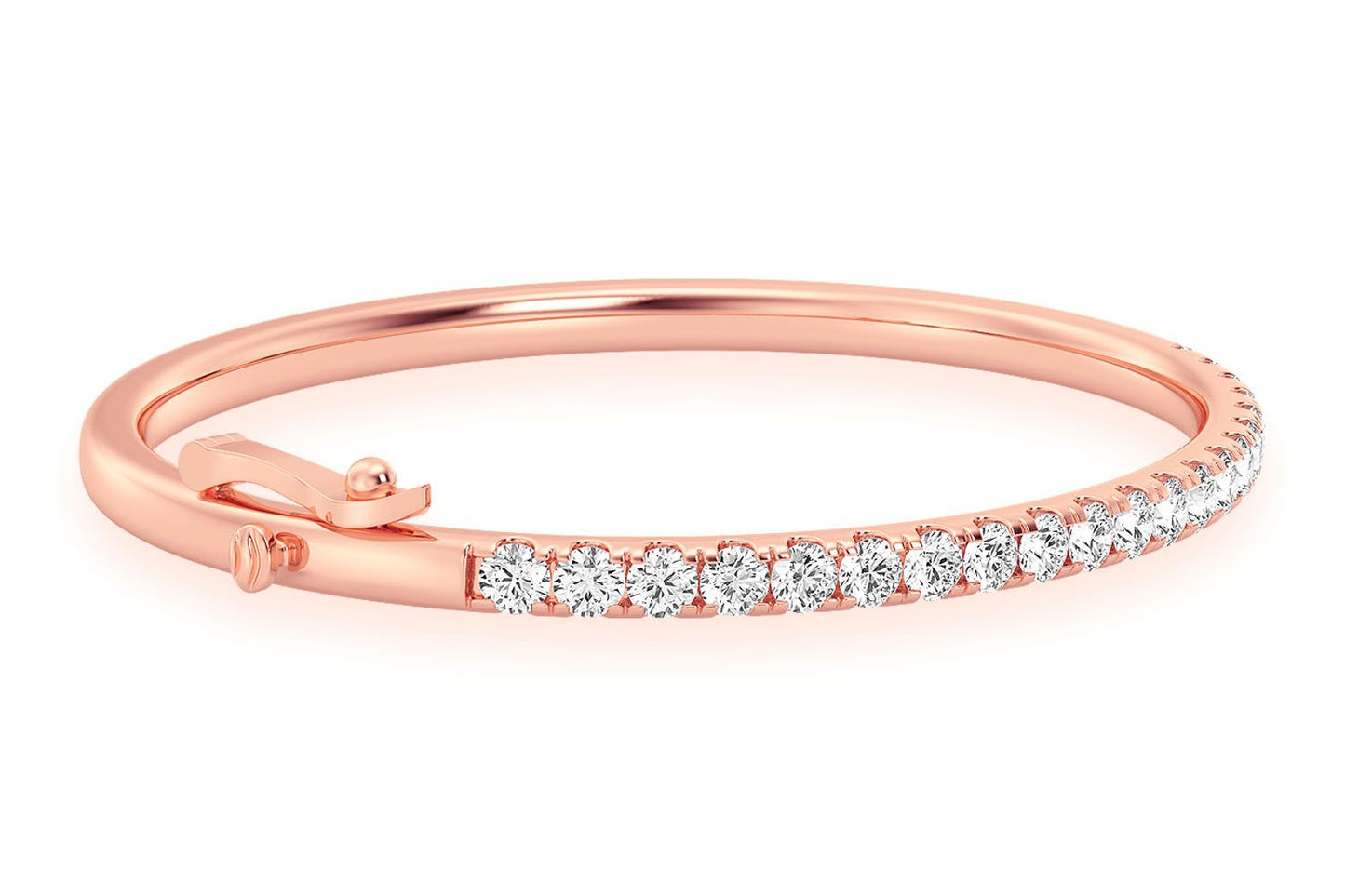 10PT SCALLOP DIAMOND BANGLE 14K SOLID GOLD 2.15CTW