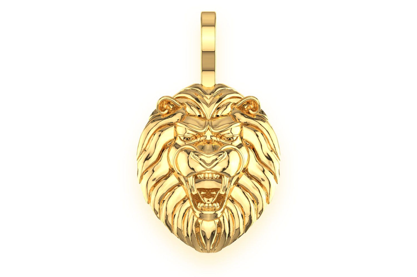 STRIPED LION PENDANT 14K SOLID GOLD