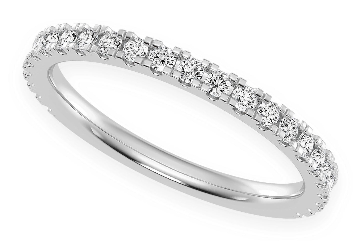 SINGLE ROW BAND 14K SOLID GOLD .3CTW