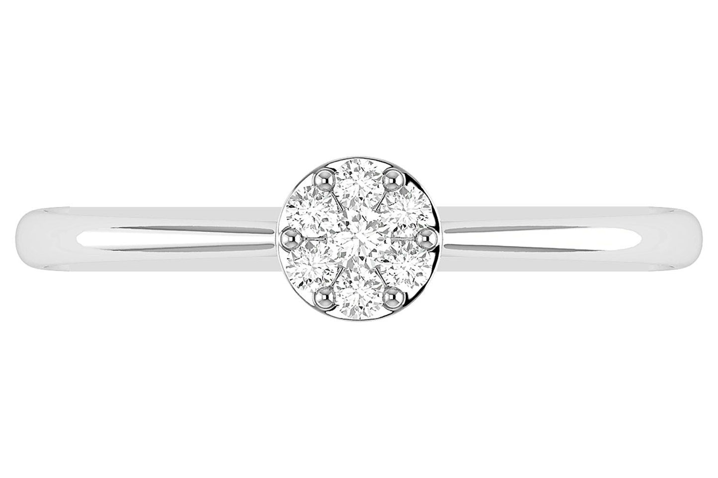 INEL ROTUND CU DIAMANTE, AUR MASIV DE 14K, 0.10CTW