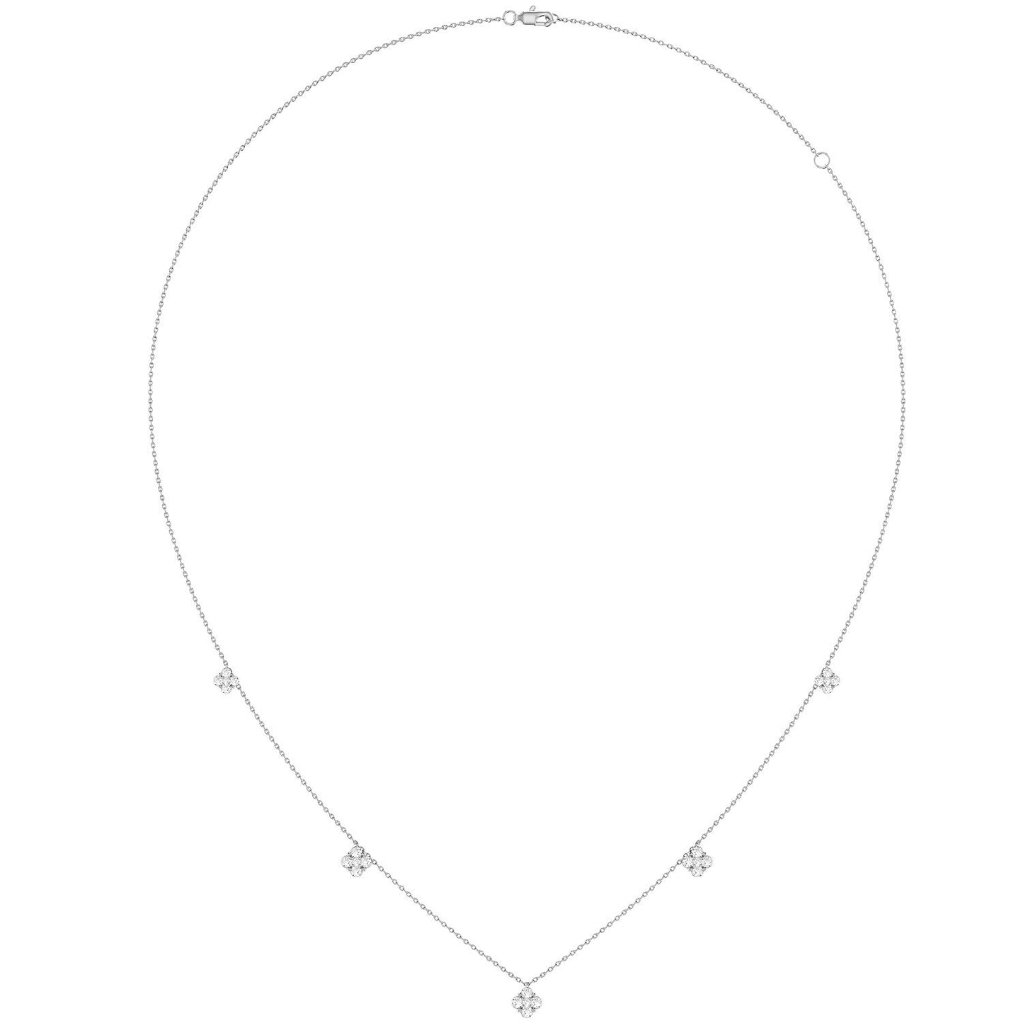 COLIER CLOVER DIAMOND STATION AUR MASIV DE 14K 0.45CT