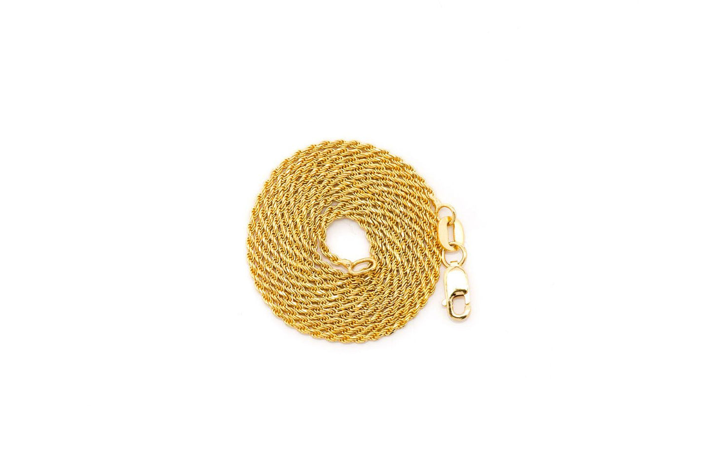 1MM ROPE 14K SOLID GOLD CHAIN