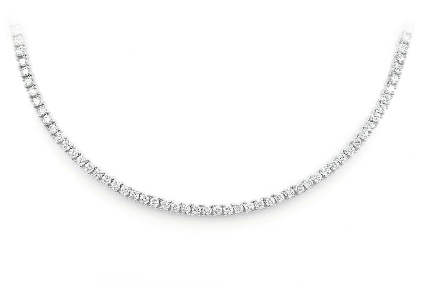 DIAMOND TENNIS NECKLACE SOLID GOLD 2.85CTW