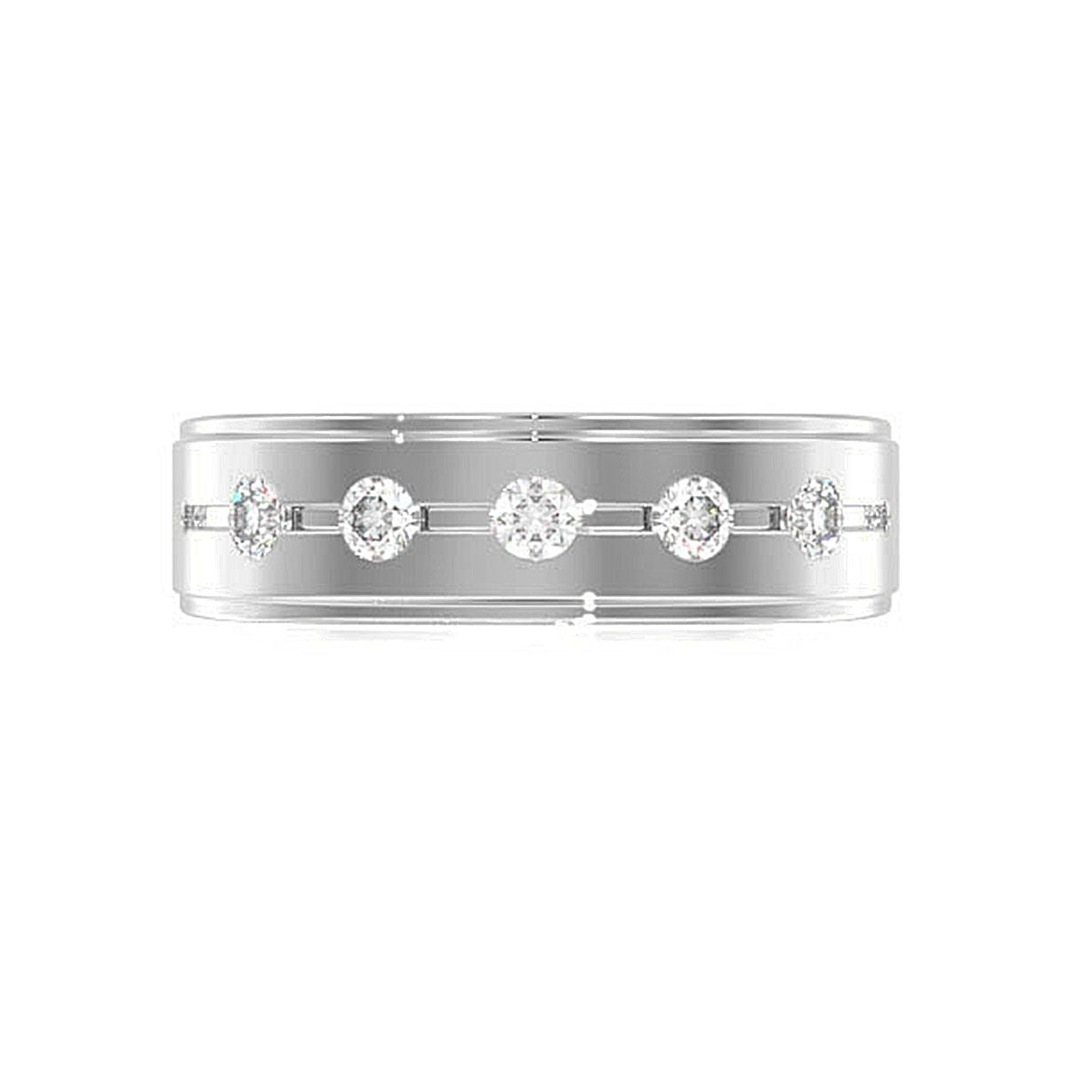 SET ȚIGĂN CU 5 PIETRE ȘI DIAMANTE, AUR MASIV DE 14K, 0.50CT
