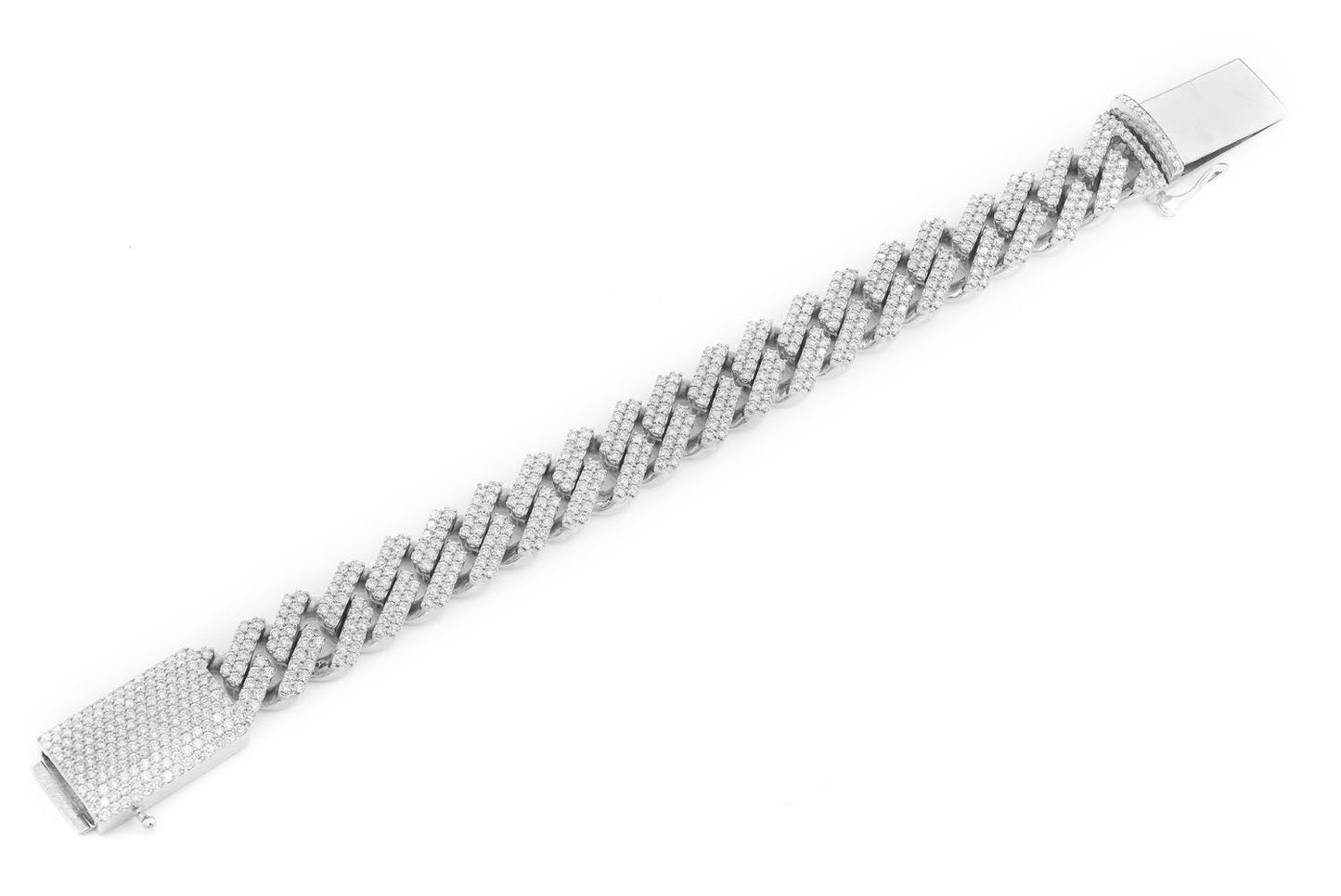 14MM RAISED MIAMI CUBAN DIAMOND BRACELET 14K SOLID GOLD 13.75CTW
