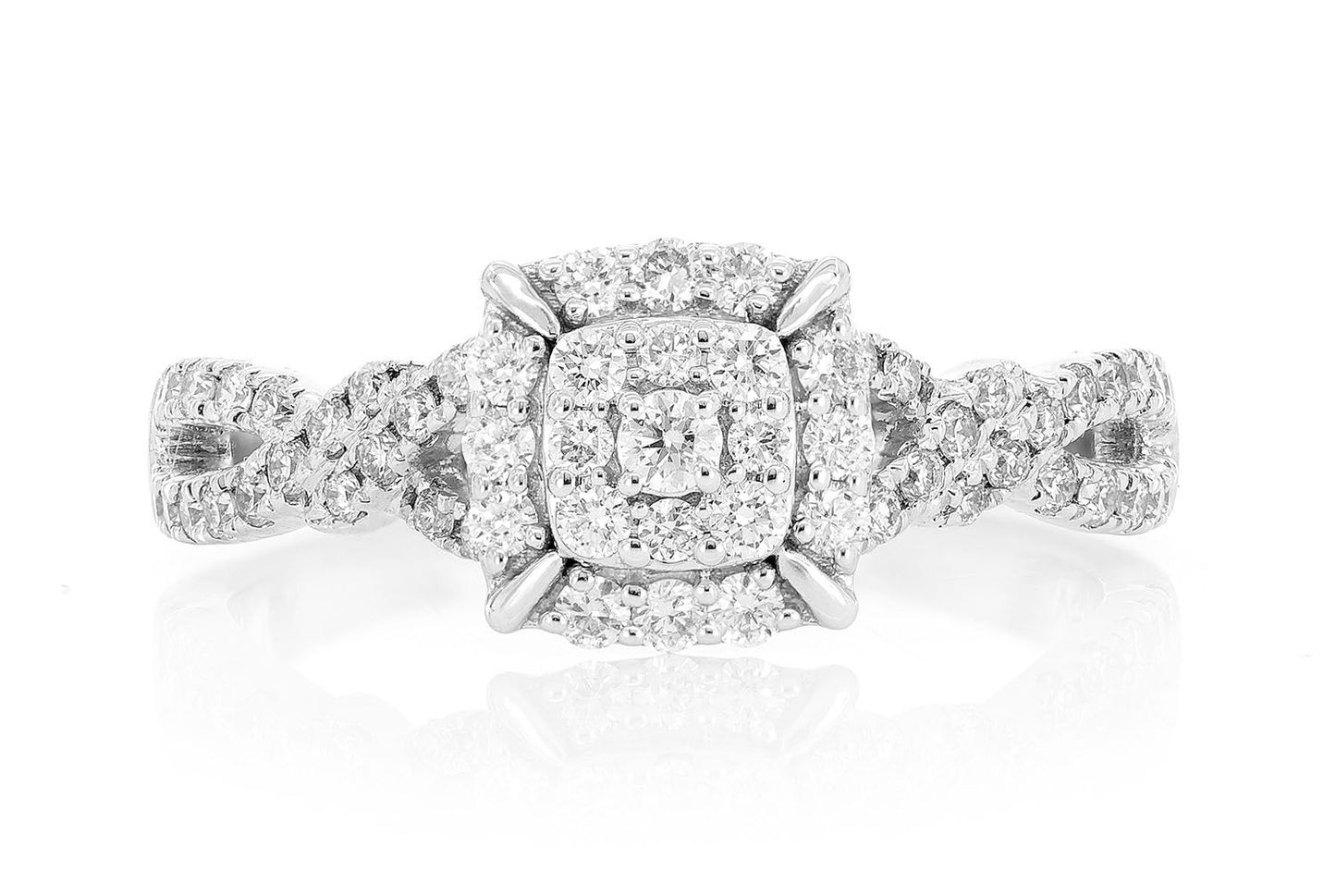 .50CTW - CUSHION COMPOSITE - DIAMOND ENGAGEMENT RING