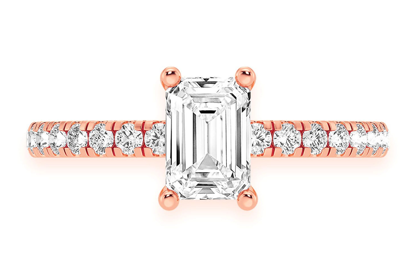 THINN - 0.75CT EMERALD CUT SOLITAIRE - DIAMOND ENGAGEMENT RING