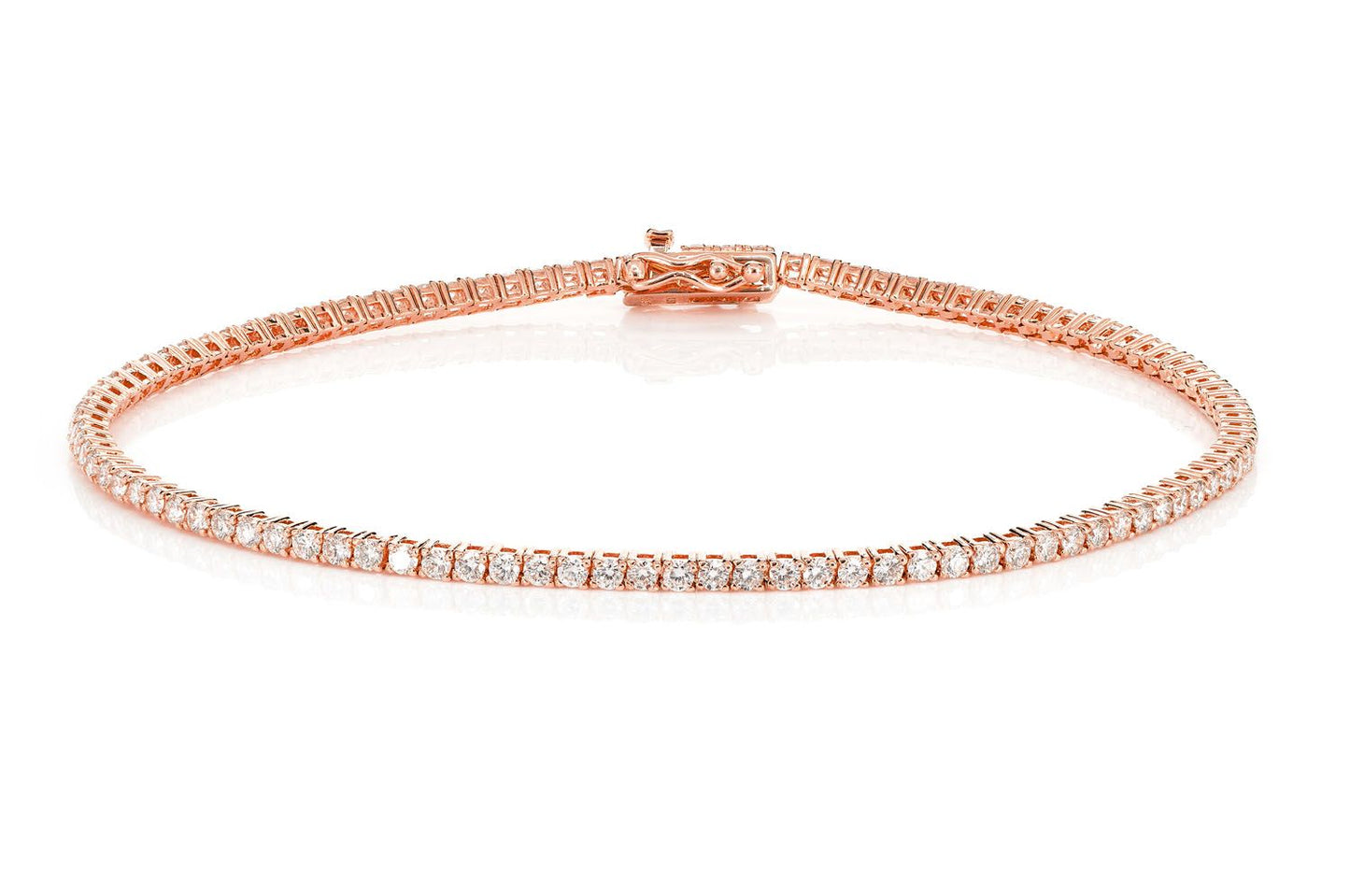 2PT PRONG SET DIAMOND TENNIS BRACELET 14K SOLID GOLD 1.50CTW