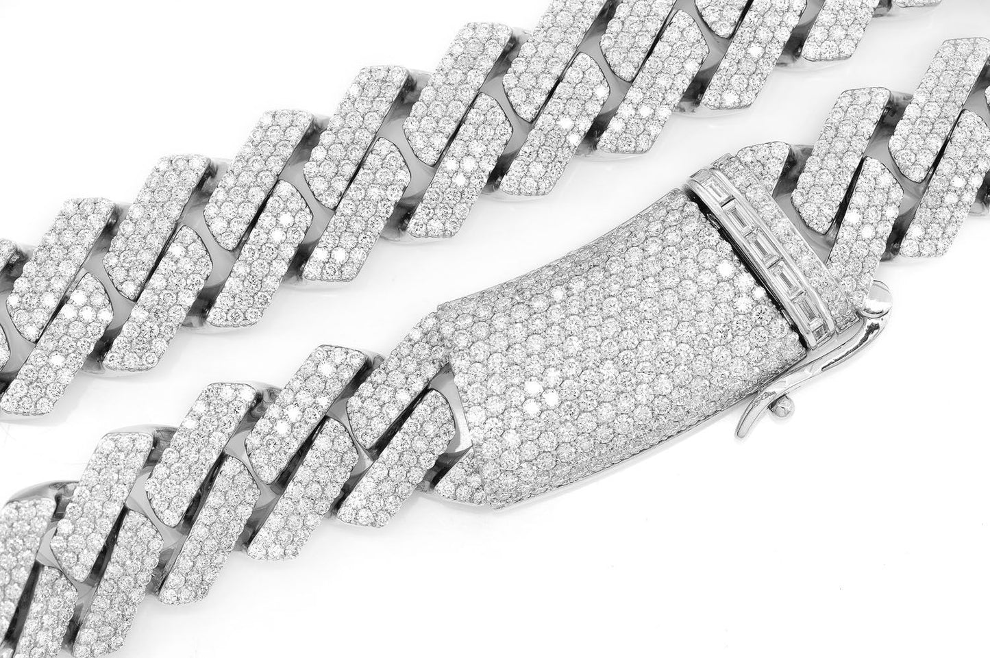 20MM RAISED PRONG MIAMI CUBAN DIAMOND NECKLACE 14K SOLID GOLD 60.00CTW