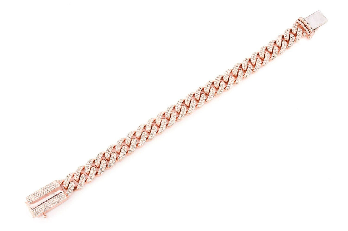 12MM MIAMI CUBAN DIAMOND BRACELET 14K SOLID GOLD 7.50CTW