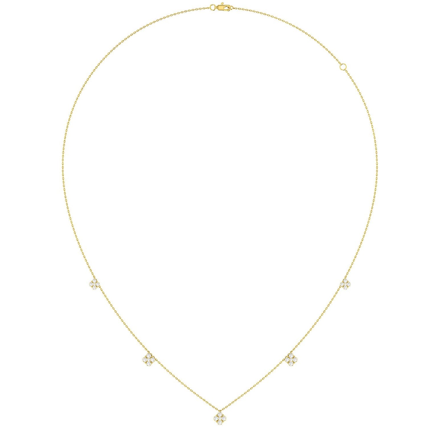COLIER CLOVER DIAMOND STATION AUR MASIV DE 14K 0.45CT