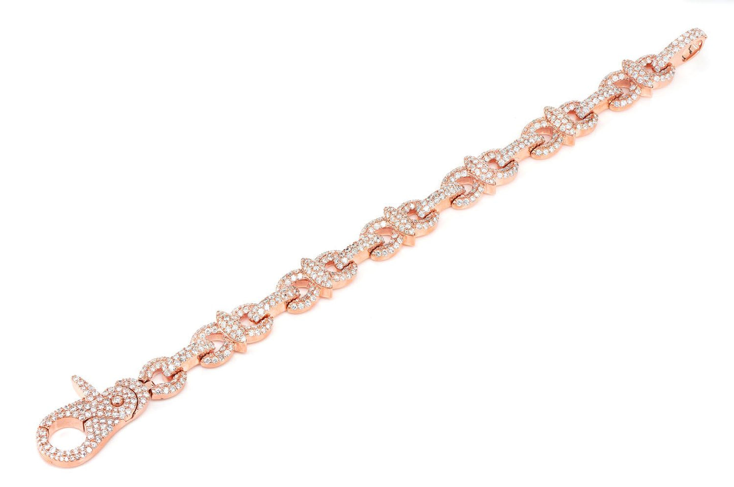 DIAMOND INFINITY LINE BRACELET SOLID GOLD 10.85CTW