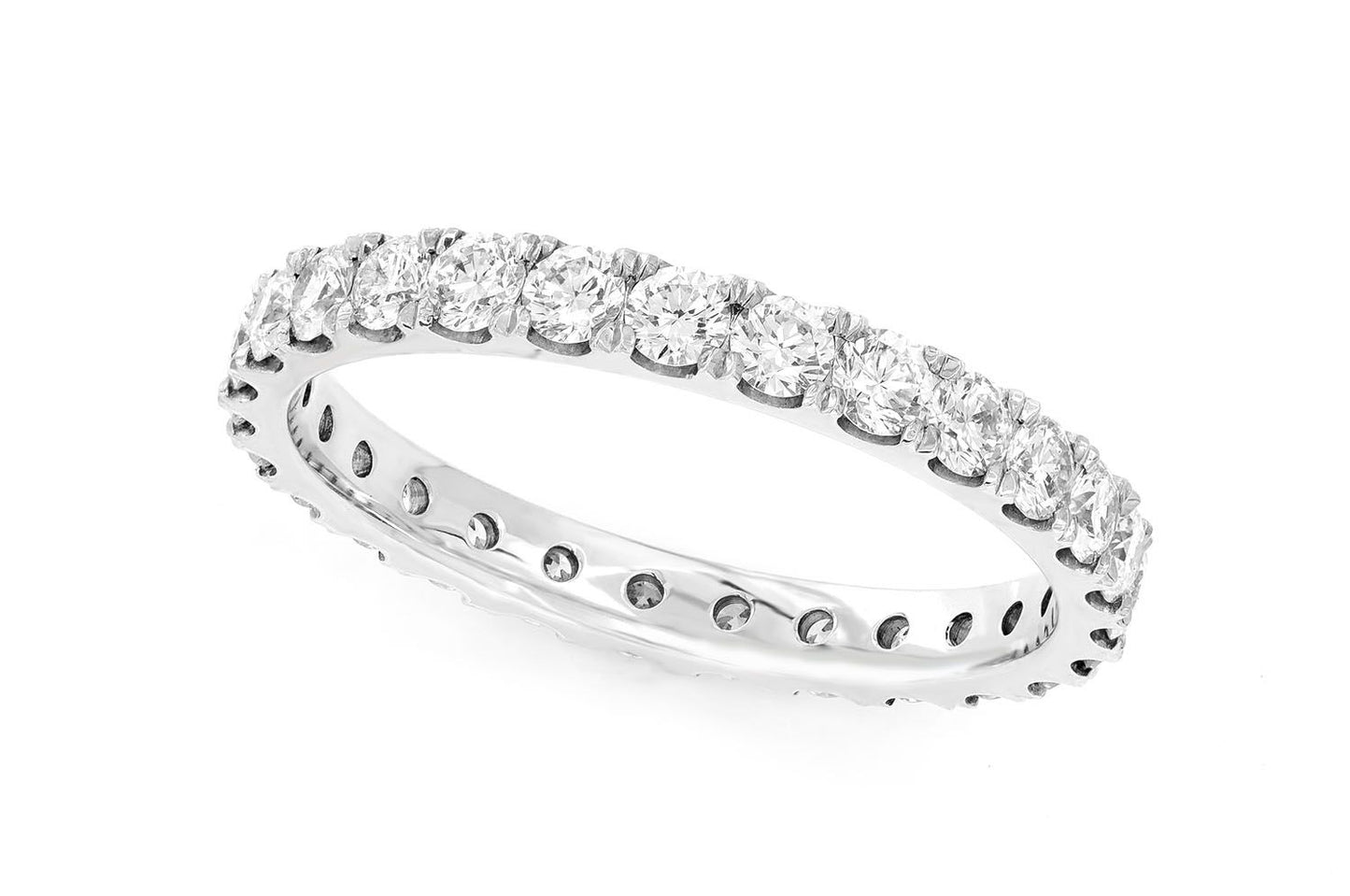 Inel cu diamant ETERNITY, aur masiv de 14K, 1,25 ct