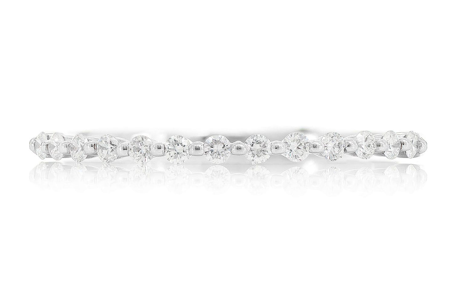 Inel cu diamante suprapuse, aur masiv de 14K, 0.15 ct