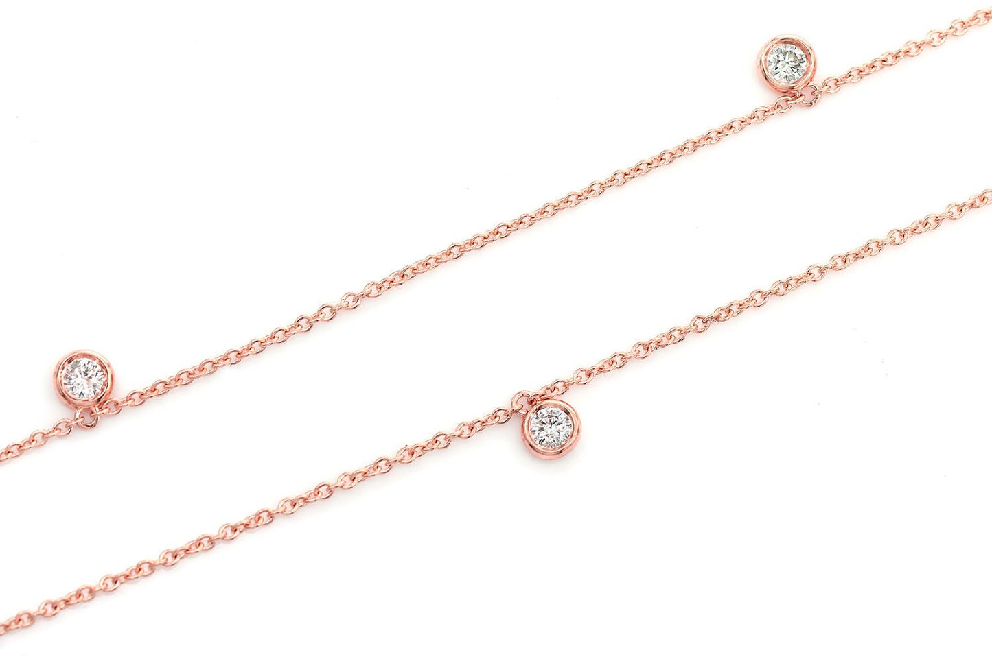 COLIER CU PICATĂ STATION BEZEL, AUR MASIV DE 14K, 0.60CT