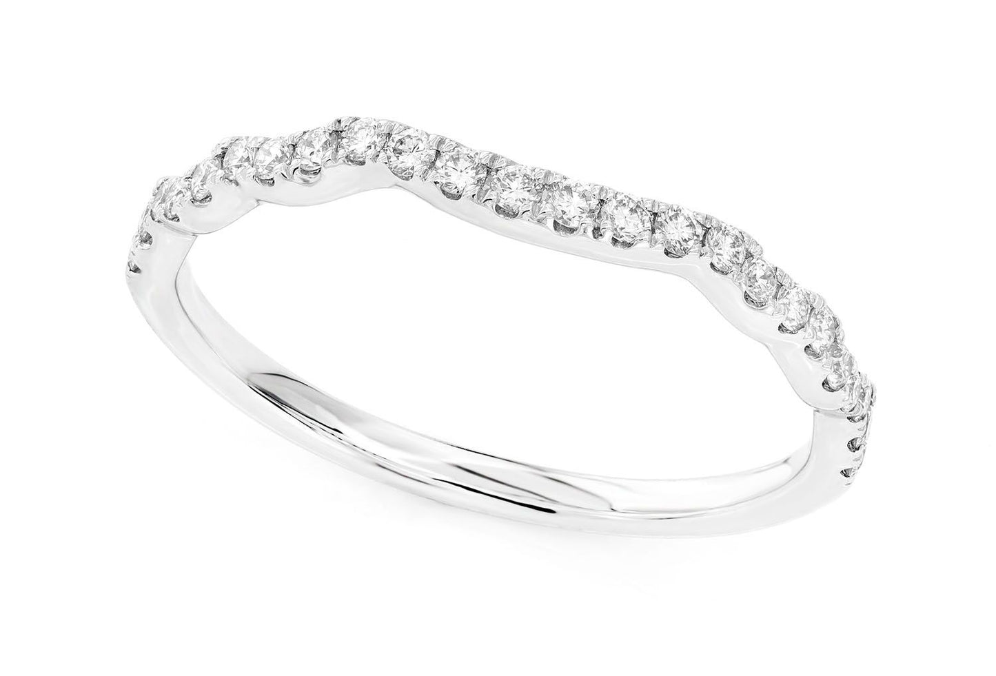 MATCHING DIAMOND BAND RING 14K SOLID GOLD 0.25CTW