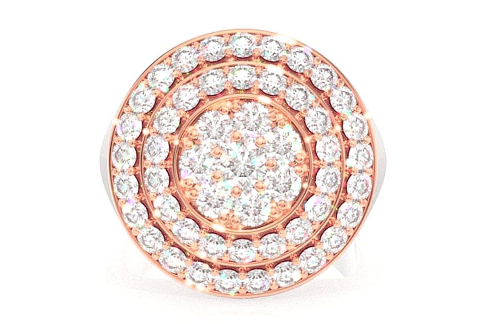 INEL CU DIAMANT LOLLIPOP, AUR MASIV DE 14K, 1.75CT