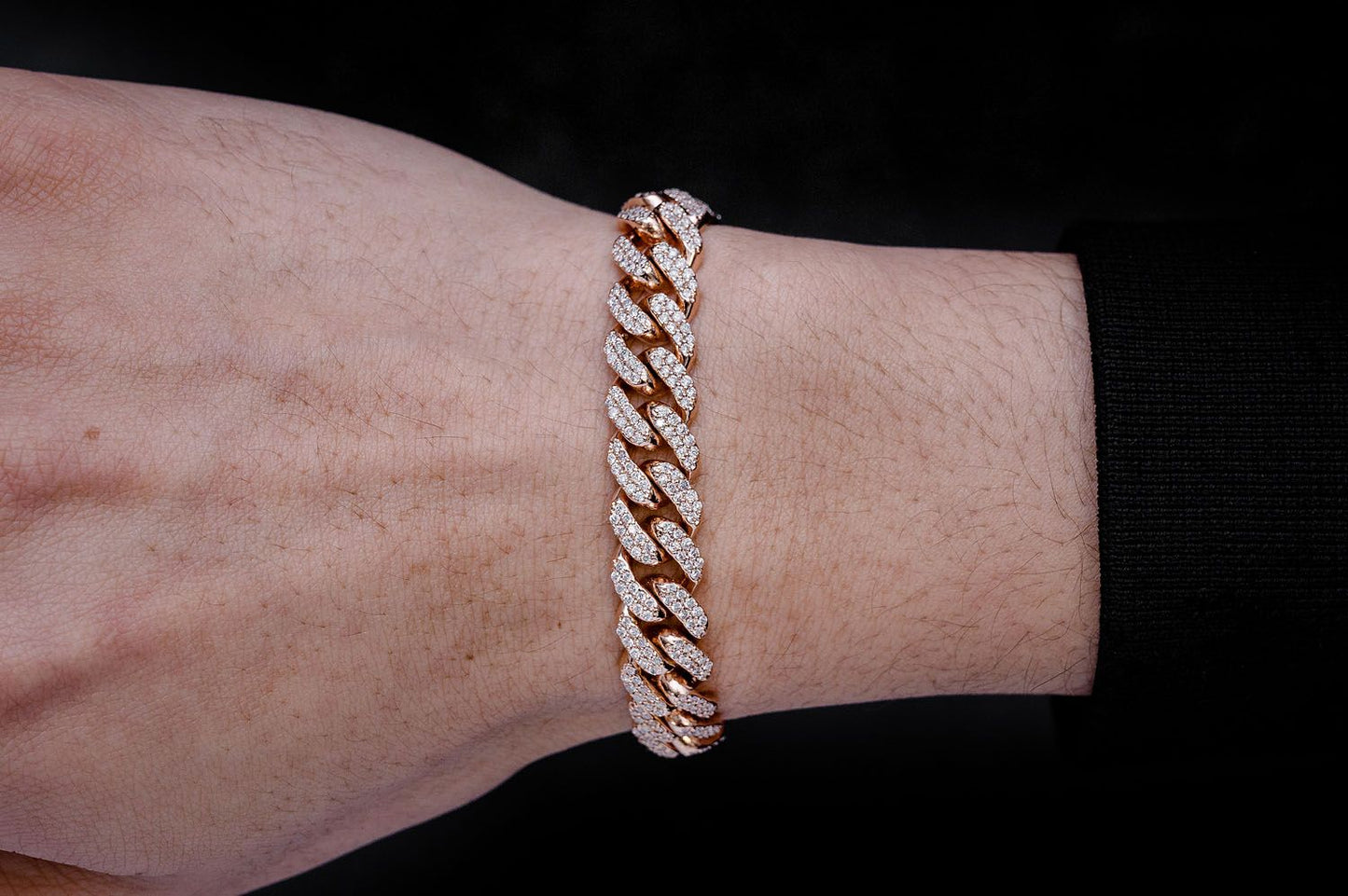 10MM MIAMI CUBAN LINK DIAMOND BRACELET 14K SOLID GOLD 5.00CTW