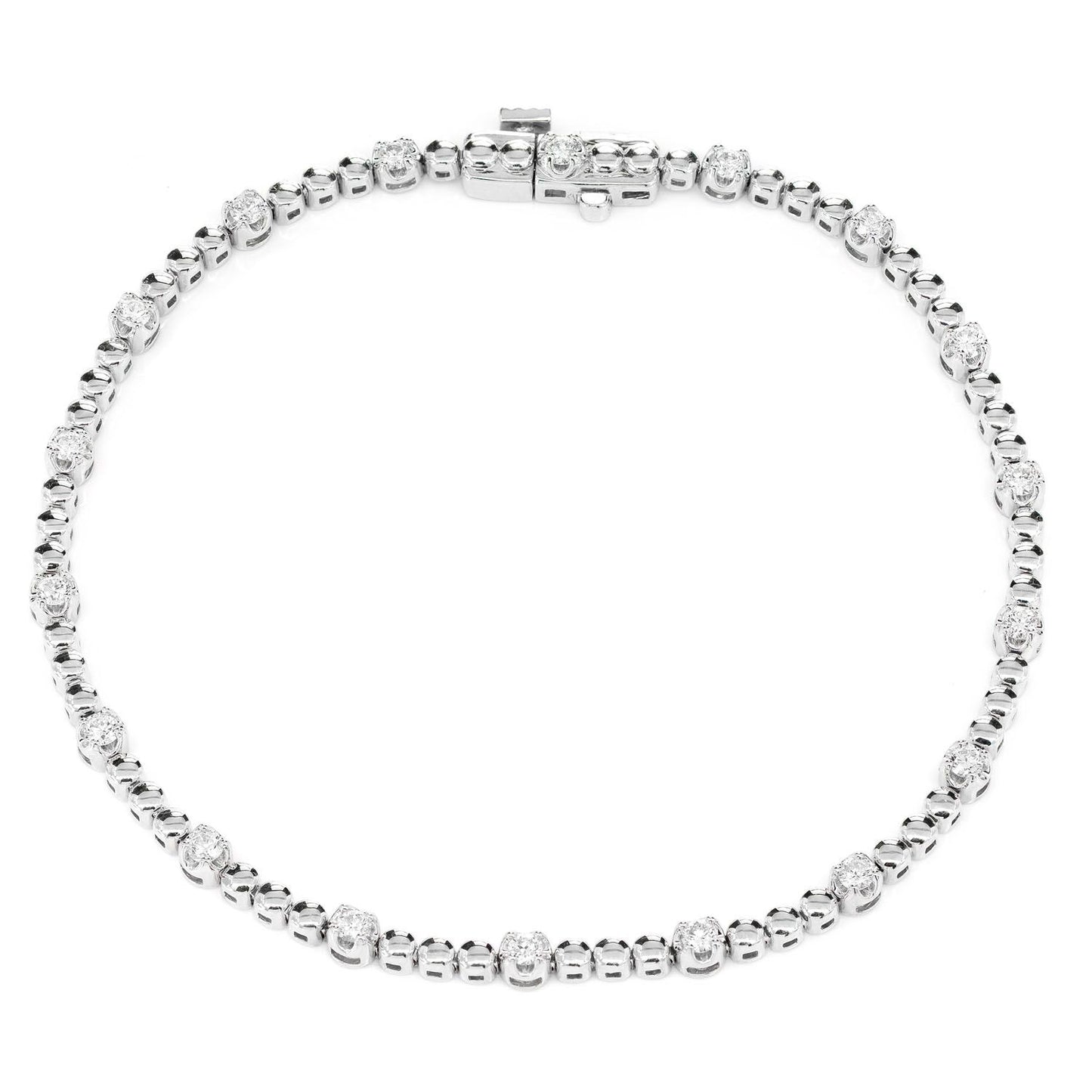 BRĂȚARĂ CU 3 COROANE ȘI DIAMANTE, AUR MASIV DE 14K, 0.60CT